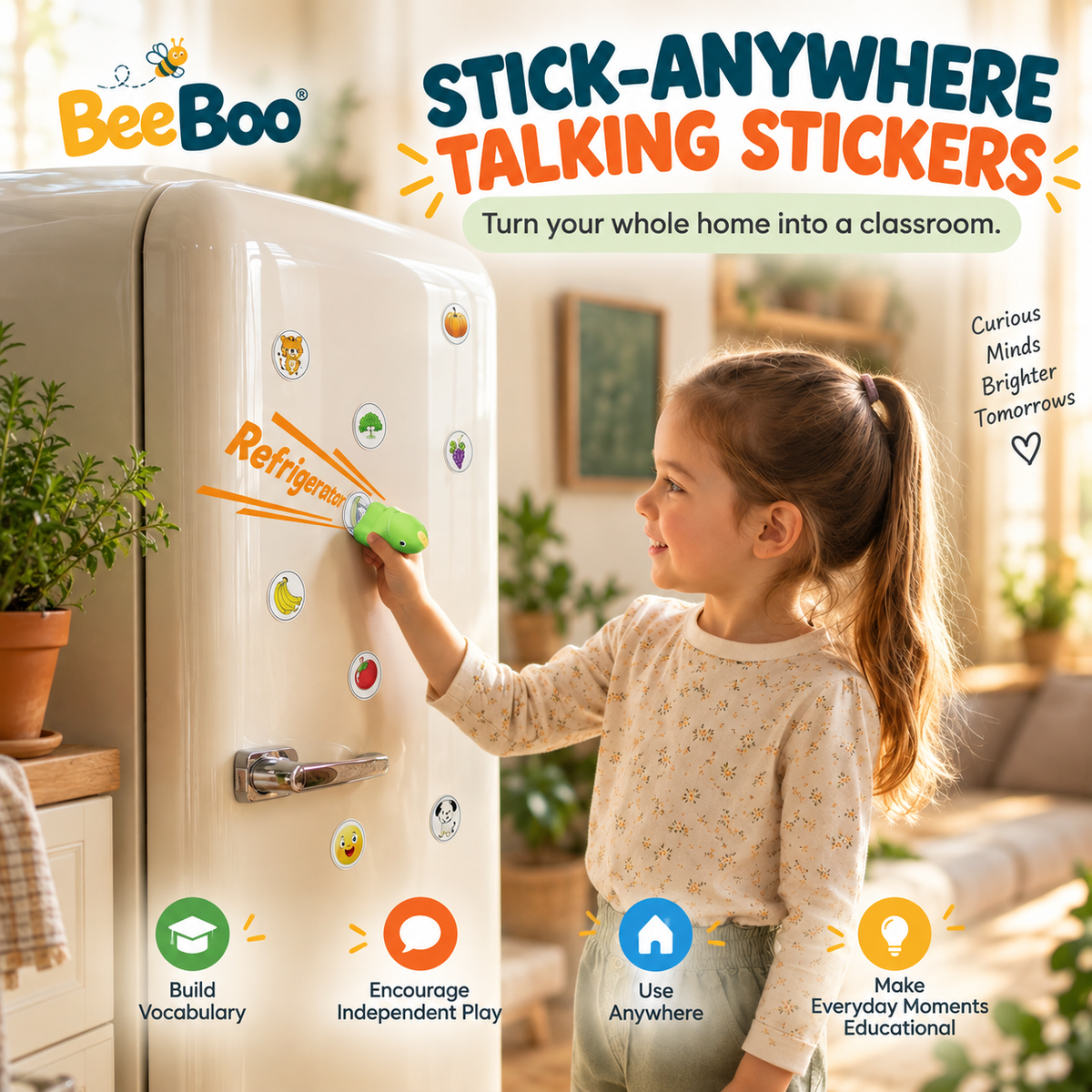 BeeBoo™ Talking Card Set — Squirrel & Snowman Edition | Phonics & Sight Words Learning Toy for Kids 3+