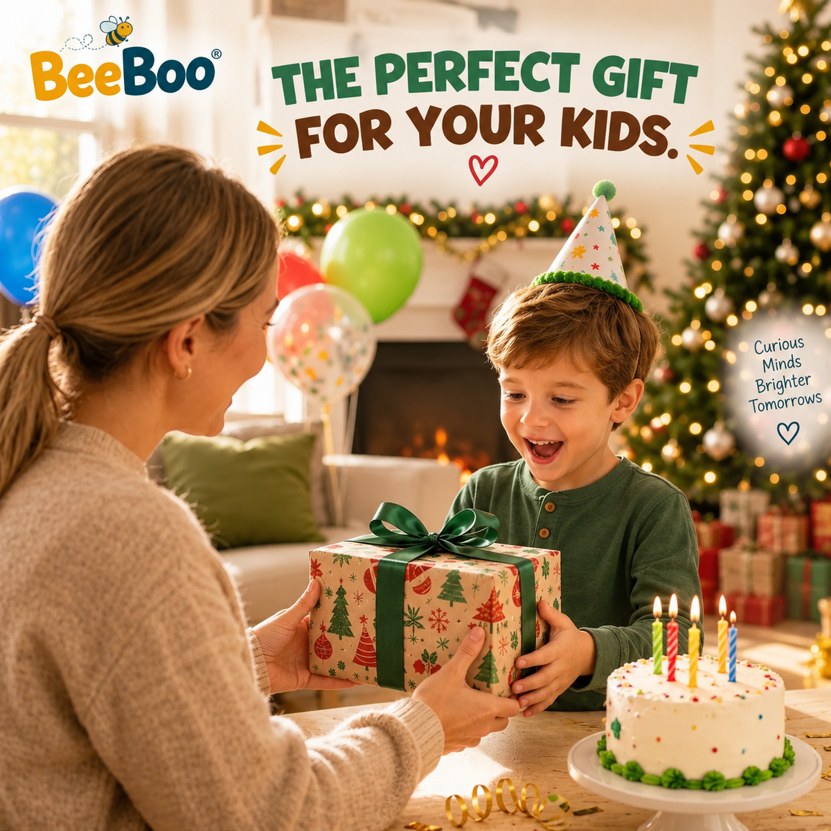 BeeBoo™ Talking Card Set — Squirrel & Snowman Edition | Phonics & Sight Words Learning Toy for Kids 3+